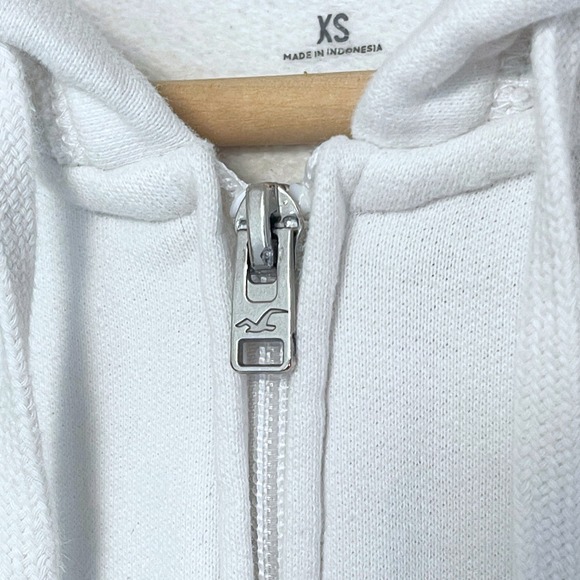 Hollister Y2K Cropped Full Zip Sweatshirt Hoodie Womens Size XS Activewear - Picture 3 of 11